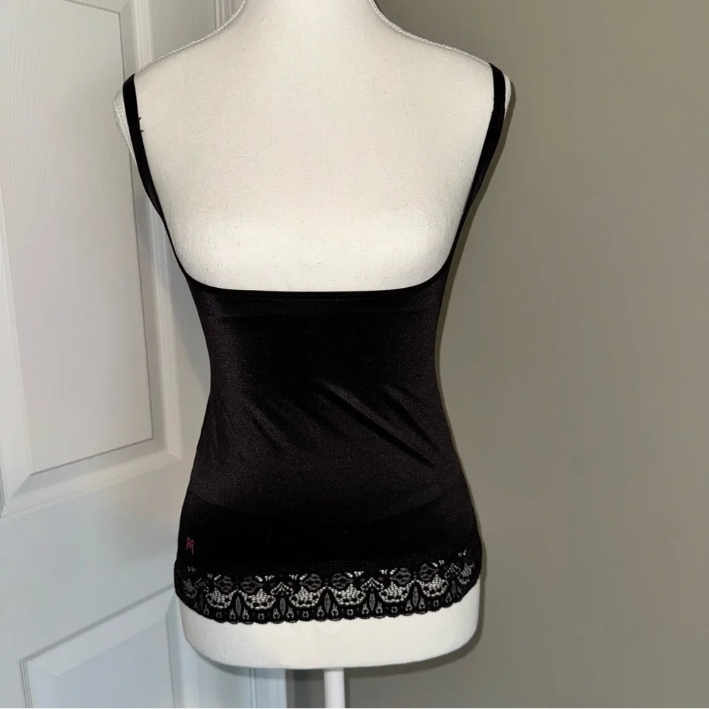 Ruby Ribbon Lace Torsette Open Bust SL3020 Black Size Medium Feminine‎
